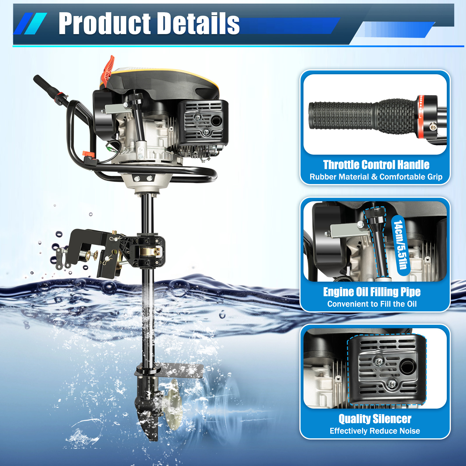 Outboard Motor Boat Engine, 4  - Fishing Boat Outboard Motor review and price