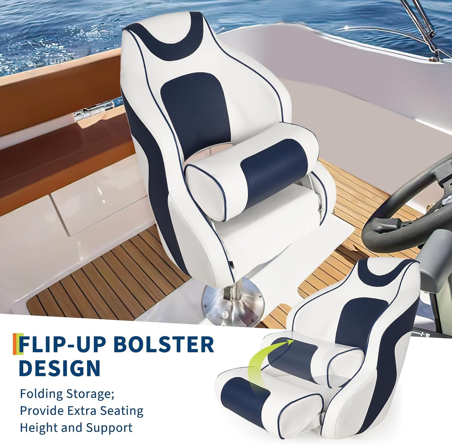 High Back Boat Seat with Flip- - Fishing Boat Seat review and price