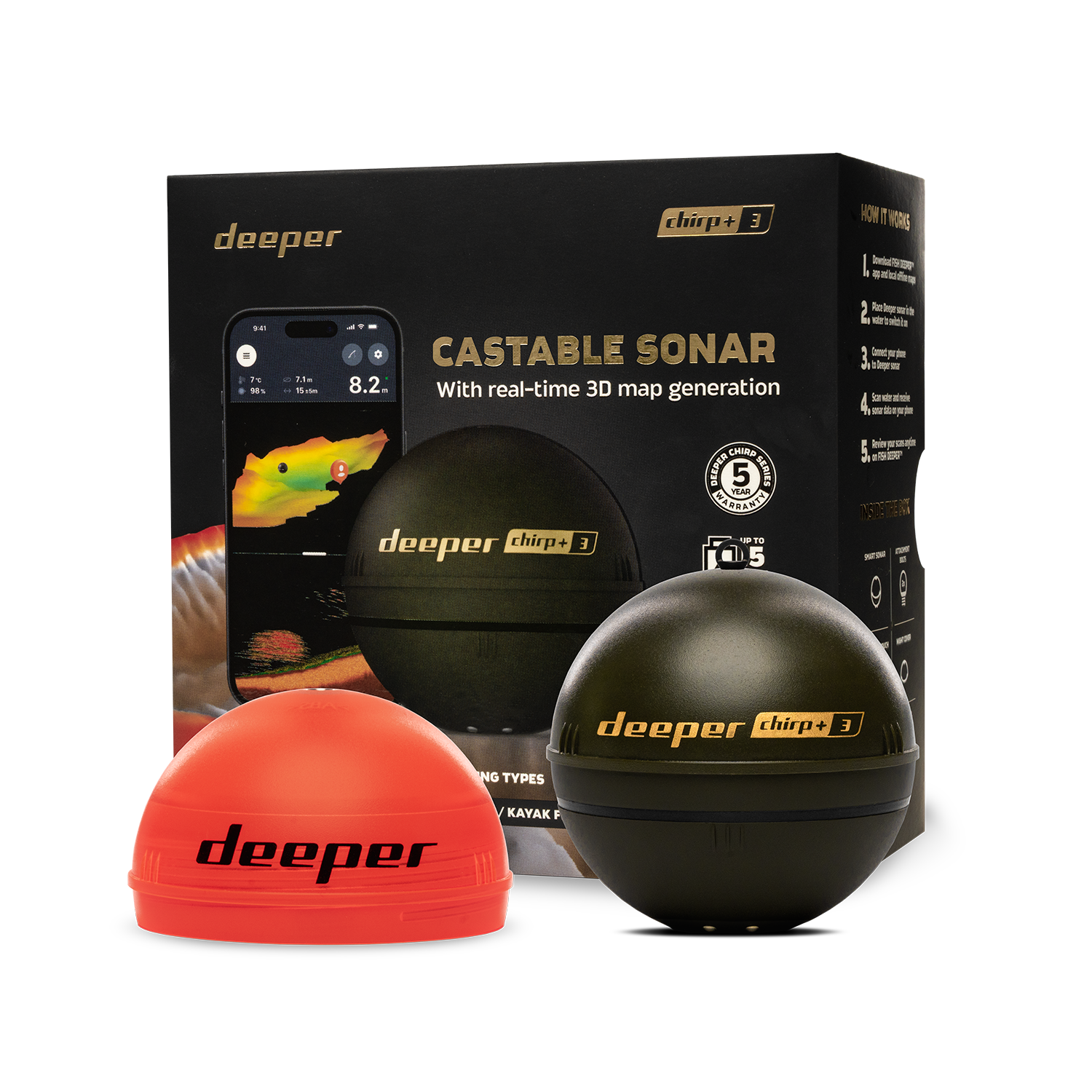 Deeper Smart Sonar Chirp+3 Fis - Fishing Boat Gps review and price