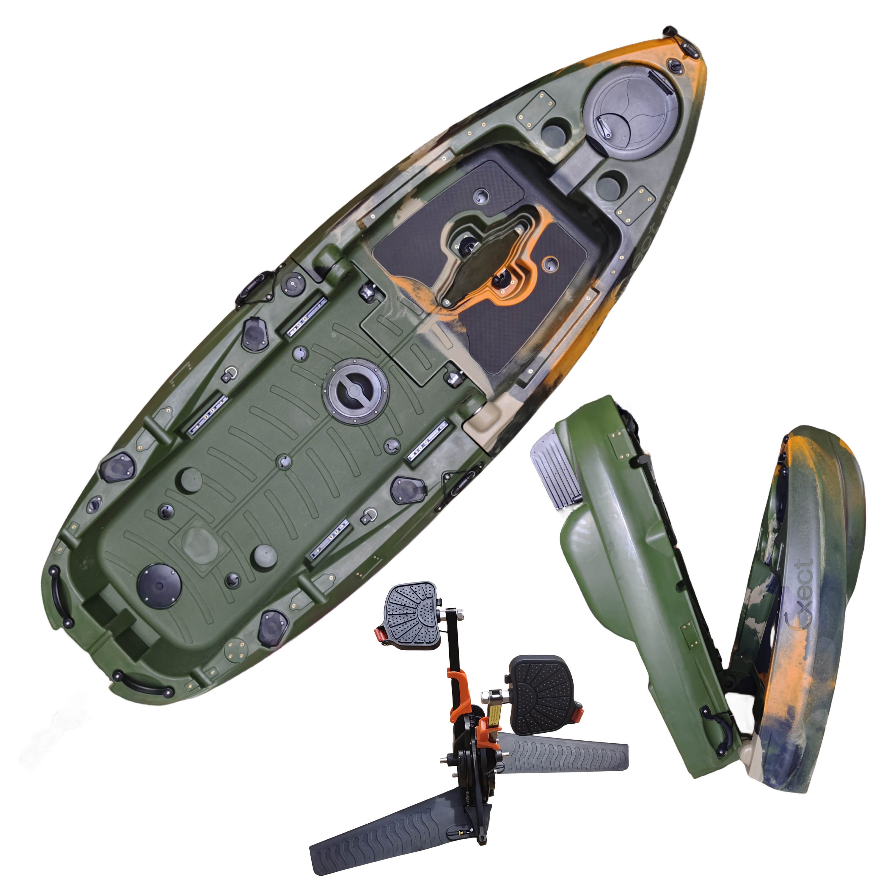 Plastic Kayak Pedal Kayak Fish - Fishing Boat Seat review and price