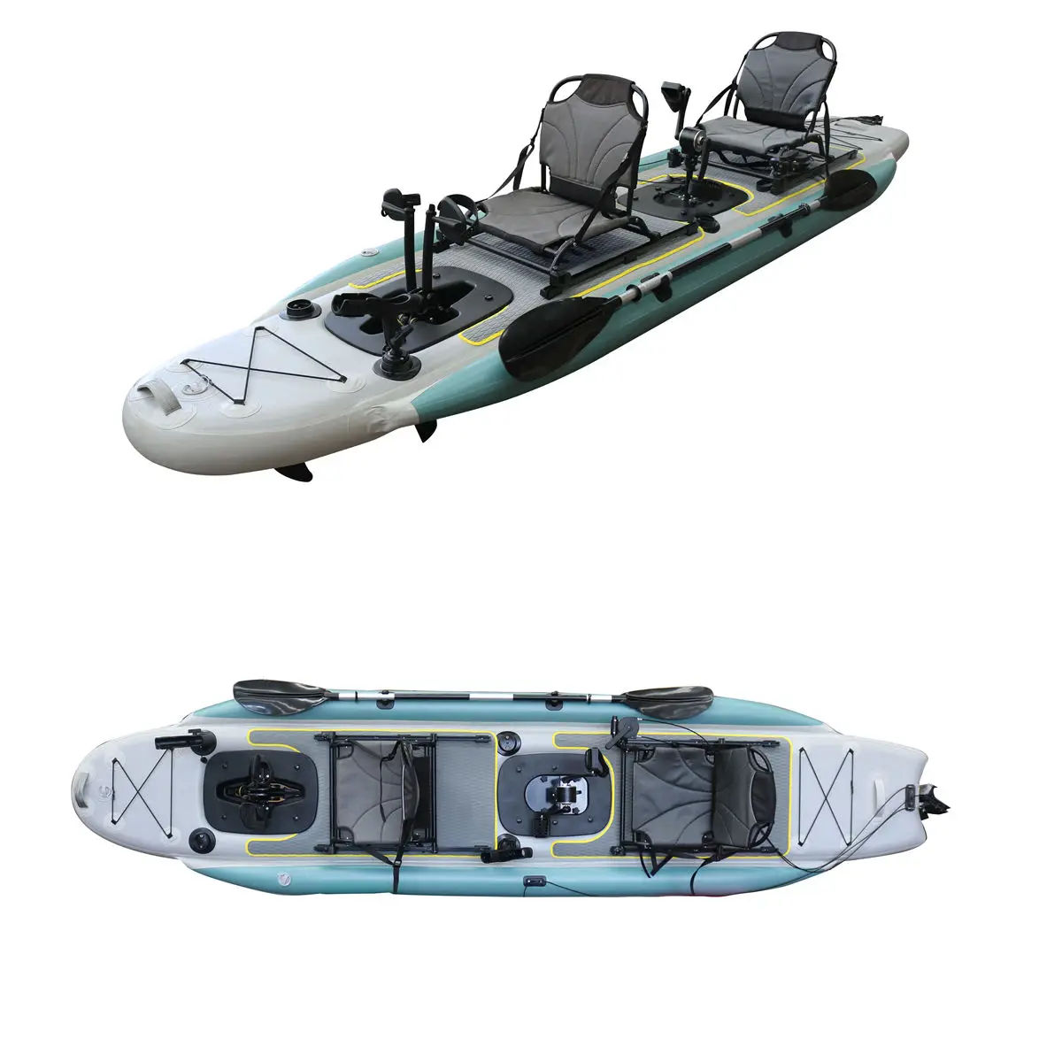 14ft Inflatable Fishing Canoe  - Fishing Boat Seat review and price